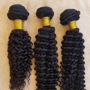 3Bundle(14"+16"+18")VirginWeft Human Hair KinkyCur